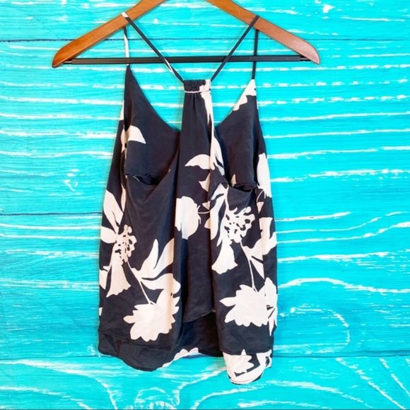 Lucky Brand Tropical Floral Silk Blouse Small as Seen on Vampire Diaries - Picture 5 of 9